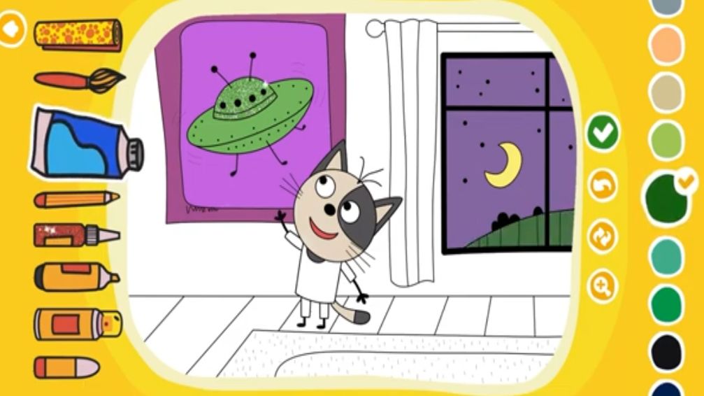 Раскраска для детей - Три кота раскраска - Мультик три кота смотреть онлайн