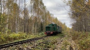 Тепловоз ТУ4-2129 с рабочим поездом на приближении к станции Перегрузочная