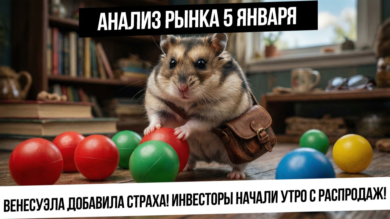 Анализ рынка 5 января. Утренние распродажи на рынке РФ! Газ, нефть, золото после Венесуэлы! смотреть онлайн