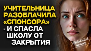 Истории из жизни | УЧИТЕЛЬНИЦА разоблачила СПОНСОРА - и спасла ШКОЛУ от закрытия. Аудио рассказы