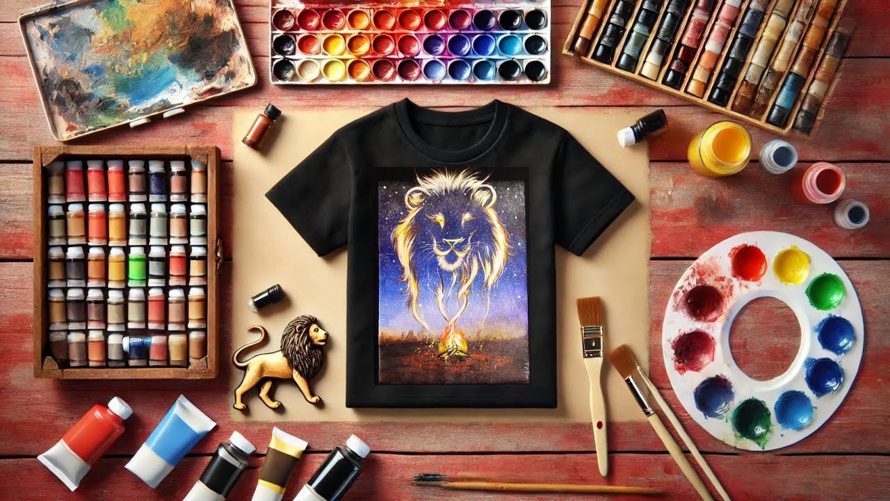 Дизайн детской футболки: рисуем львёнка — полный гайд по росписи. #Lidikss_art смотреть онлайн