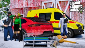 ОТЕЦ И СЫН В GTA 5 - ДЕВУШКА СБИЛА ЧЕЛОВЕКА НА САНКАХ!? РАЗБИЛА PORSCHE CAYENNE В ХЛАМ! 🌊ВОТЕР