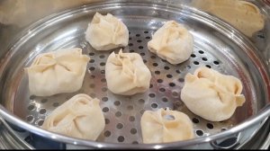 Манты с рубленой говядиной.