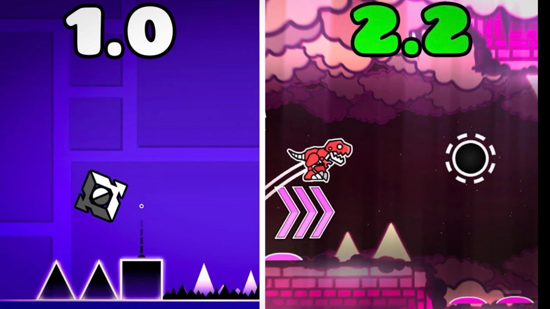 Прошёл ПЕРВЫЙ И ПОСЛЕДНИЙ Уровень Каждой Версии в Geometry Dash! смотреть онлайн