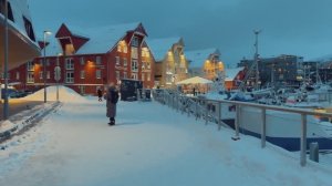Снежная зима в Тромсе, Норвегия | Пешеходная экскурсия
