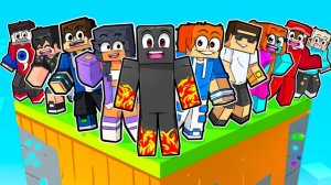 10 Друзей Выживают На ОДНОМ Блоке В Майнкрафт ! Minecraft Дакплей Компот Нуб и Про