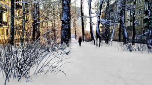 Зимние дворы. Снег, снег, снег...