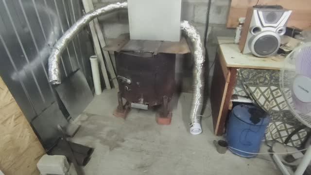 Как увеличить КПД самодельной буржуйки и получить 90% тепла.