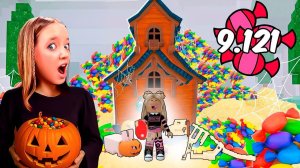 ОТКРЫЛА ВСЕ ДОМА С КОНФЕТАМИ И КУПИЛА СКЕЛЕТ ВОЛКА В 99 НОЧЕЙ В ЛЕСУ! У КВИНКИ ХЭЛЛОУИН!