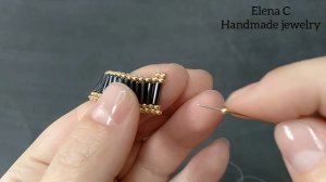 Элегантный браслет из бисера и стекляруса своими руками 🙌