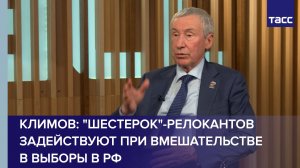 Климов: "шестерок"-релокантов задействуют при вмешательстве в выборы в РФ