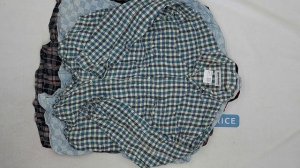 41032 Рубашки фланель мужские, 3пак, 21572, секонд (extra/1 кат) оптом