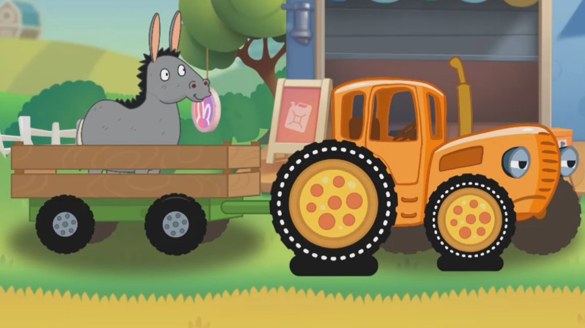 Мультики Для Детей, Катаем Животных По Полям смотреть онлайн