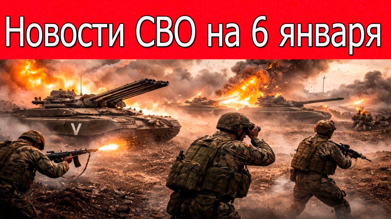 Новости СВО на 6 января.ВС РФ наступает в Запорожской области.Война на Украине 6.01.2026 смотреть онлайн