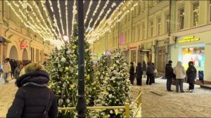 Снежная Москва Новый год 2026 зимняя прогулка по городу ❄️🎆