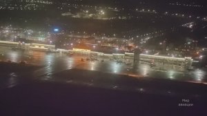 Ночной взлет с Уфы на самолете SSJ100