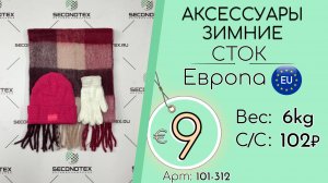 101-312 #3191 Аксессуары зимние (без этикеток) Осень-зима Европа