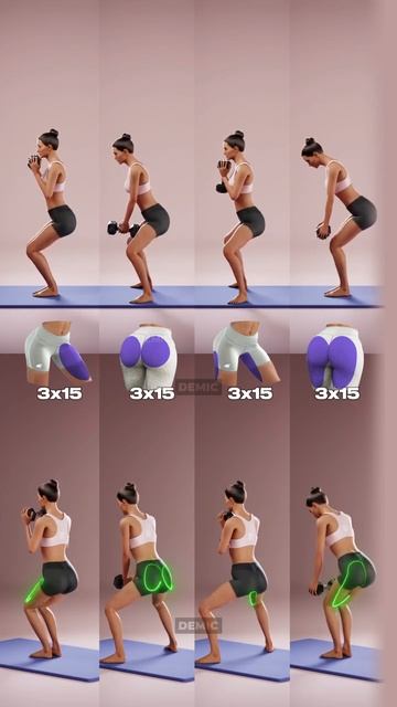ноги ягодицы приседание гантели оо