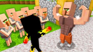 КАЧОК ЖИТЕЛЬ ЗАХВАТИЛ ДЕРЕВНЮ В МАЙНКРАФТ ! MINECRAFT ДАКПЛЕЙ НУБ И ПРО КОМПОТ