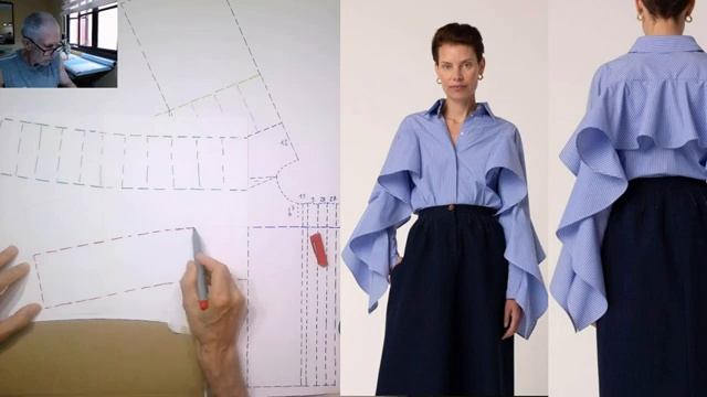 блузка с воланами моделирование