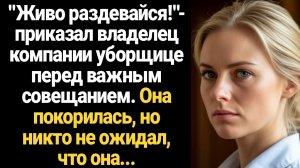ИСТОРИИ ИЗ ЖИЗНИ/Живо раздевайся!- приказал владелец компании уборщице перед важным совещанием