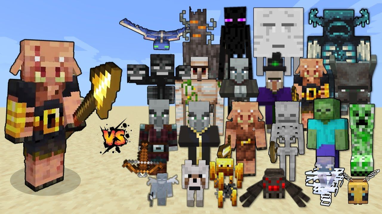 БРУТАЛЬНЫЙ ПИГЛИН С КОПЬЁМ ПРОТИВ МОБОВ МАЙНКРАФТ смотреть онлайн