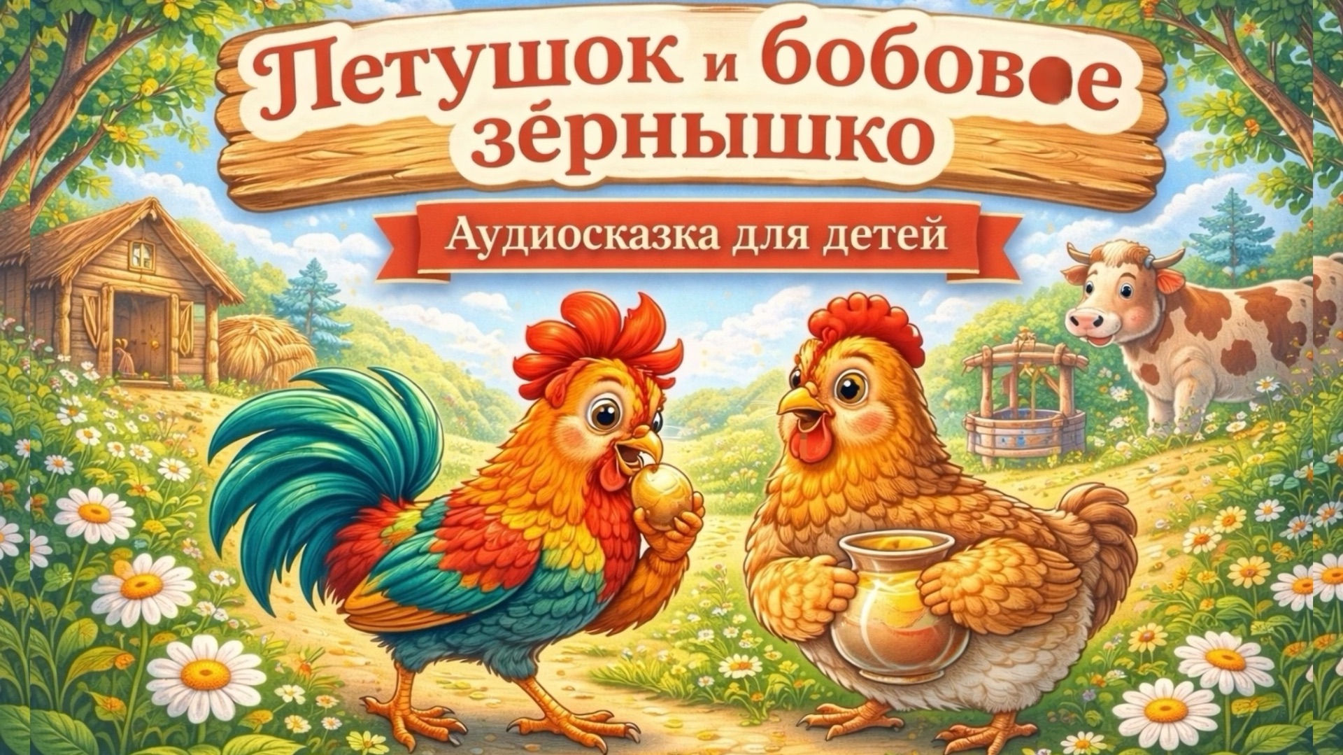 Петушок и бобовое зёрнышко | Аудиосказка для детей