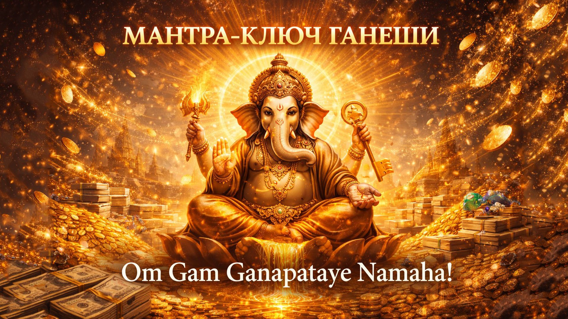 🐘 МАНТРА ГАНЕШИ ДЛЯ НАЧАЛА ДЕЛ! Om Gam Ganapataye Namaha: Убрать Препятствия и Привлечь Удачу! 🙏✨ смотреть онлайн