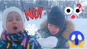 СНЕГ ❄️ ЗИМА 😱  ОПЫТ СО СНЕГОМ❄️