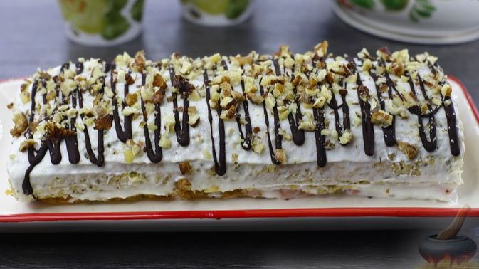 МАКОВЫЙ РУЛЕТ СО СМЕТАННЫМ КРЕМОМ смотреть онлайн