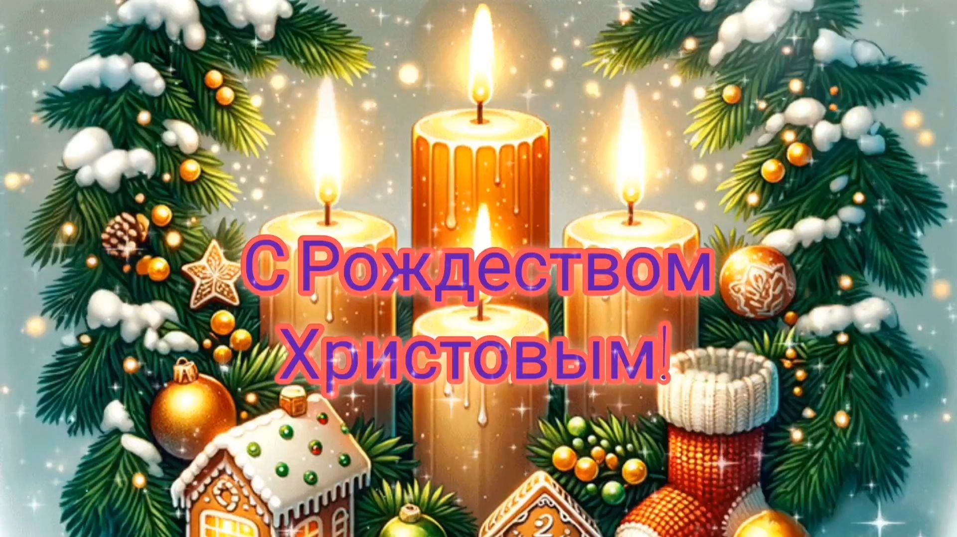 С РОЖДЕСТВОМ ХРИСТОВЫМ🎄🎅🔔❄! КРАСИВОЕ МУЗЫКАЛЬНОЕ 🎤🎼🎹🎶ПОЗДРАВЛЕНИЕ 🎊🎉 С ПРАЗДНИКОМ🙏💕 смотреть онлайн