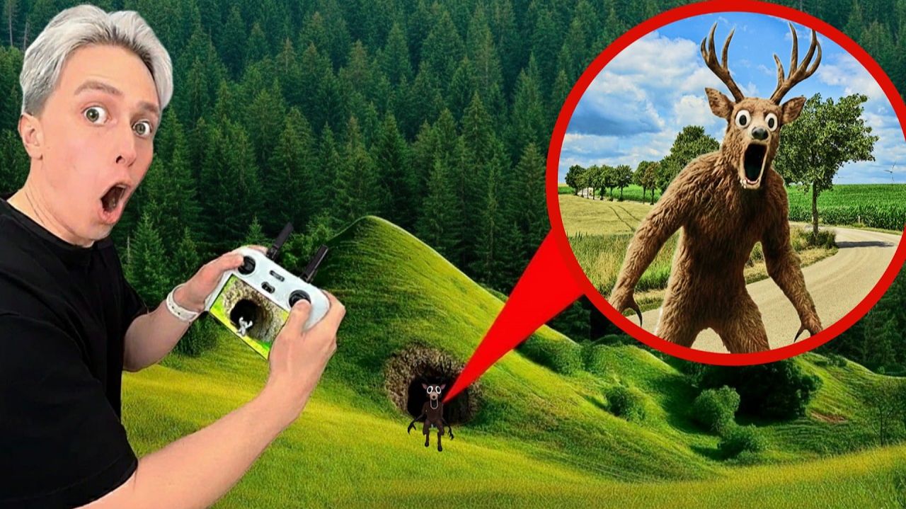 МОЙ ДРОН СНЯЛ Deer Monster 99 Nights И НАСТОЯЩЕГО СТИЧА В РЕАЛЬНОЙ ЖИЗНИ!! смотреть онлайн
