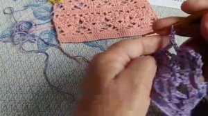 Узор японская лилия без расширения   //  Вяжем вместе  узор крючком  //