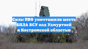 Силы ПВО уничтожили шесть БПЛА ВСУ над Удмуртией и Костромской областью