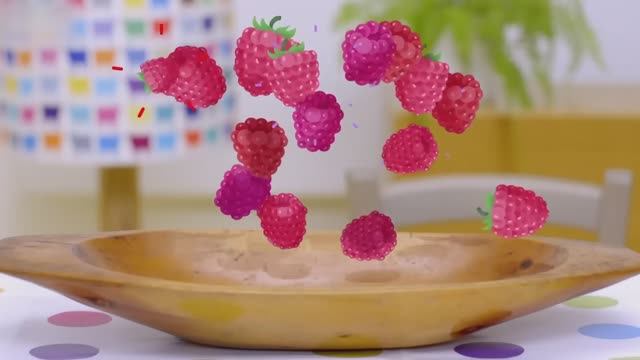 Фруктовая корзинка для малыша! 🧺 Яблочко, малинка, манго - весёлые слова.