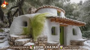 Сказочный дом мечты зимой – 3D идея для вдохновения с планировкой и интерьером 🏡🏚️🏠 вариант (8)