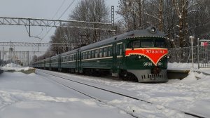 Рождественские морозы. Поездка на Ретропоезде ЭР2К 901 "Юность" Санкт-Петербург - Гатчина Балтийская