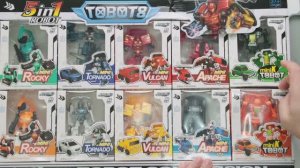 Тоботы Роботы трансформеры большой набор 10 TOBOT8 негатив