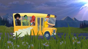 Бэтман, Человек-Паук, Халк едут в автобусе | Детские песни для детей и малышей