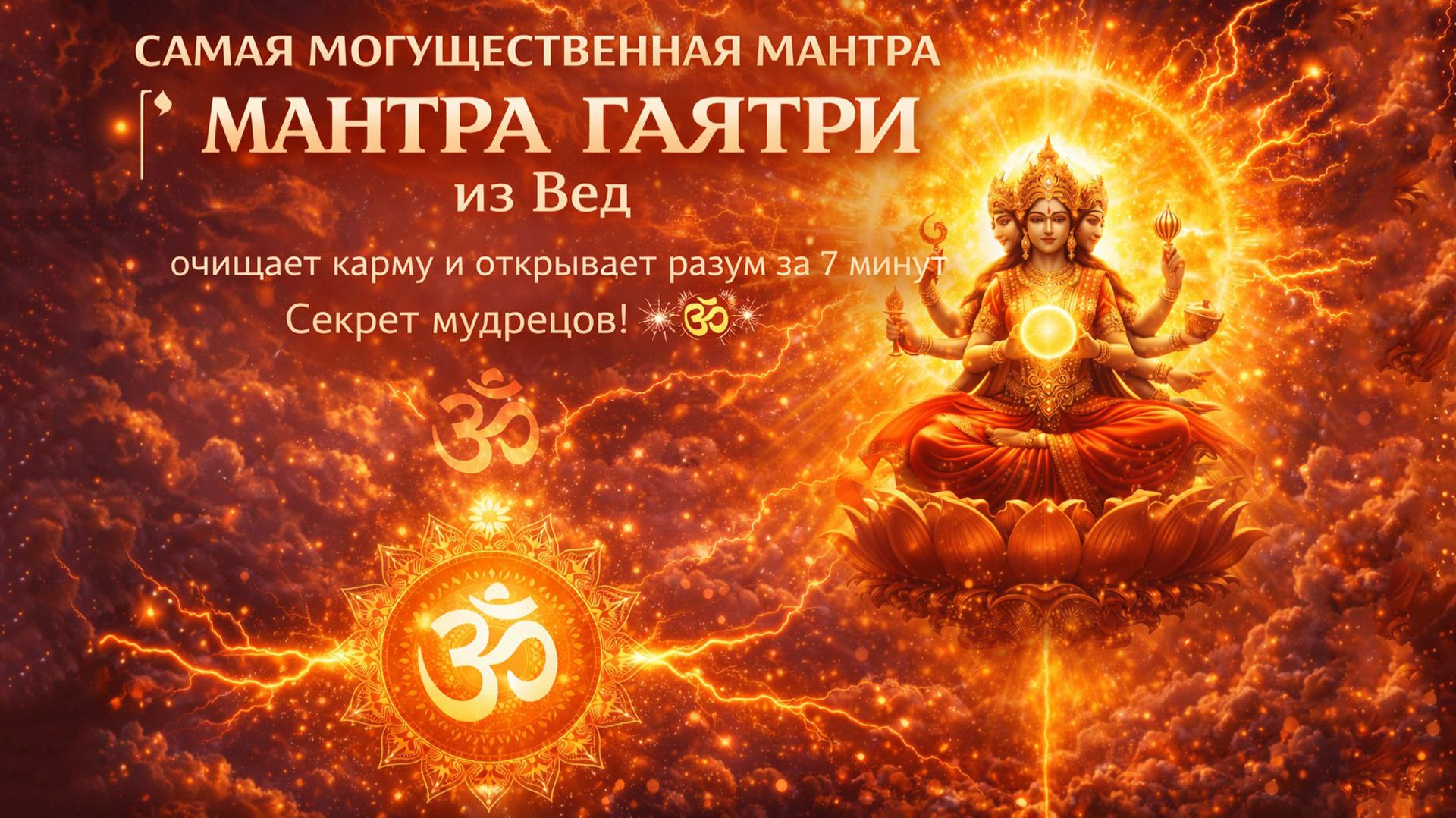 САМАЯ МОГУЩЕСТВЕННАЯ МАНТРА | МАНТРА ГАЯТРИ: ОМ БХУР БХУВАХ СВАХА - реальная сила сознания 🌅🧠 смотреть онлайн