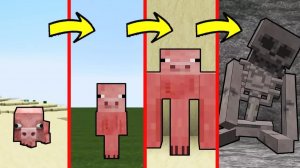 КАК МЕНЯЛАСЬ СВИНЬЯ МУТАНТ И ЕЁ ЖИЗНЕННЫЙ ЦИКЛ В МАЙНКРАФТ ~ ЭВОЛЮЦИЯ И ТРОЛЛИНГ MINECRAFT MOB