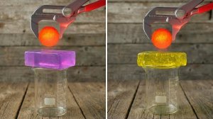 Как раскаленный металлический шарик прожигает различные предметы