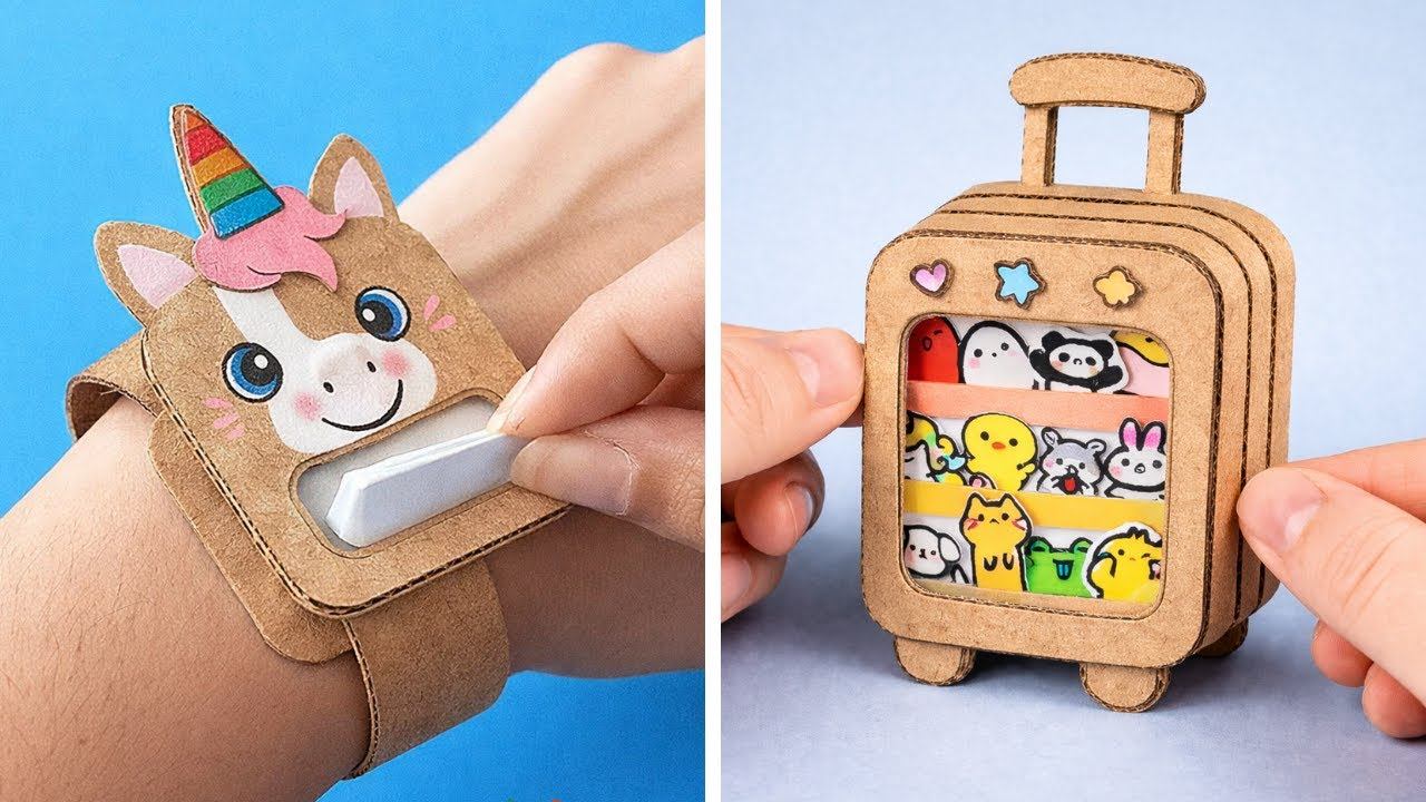 МИЛЫЕ МИНИ-РУКОДЕЛИЯ  Забавные идеи из бумаги и картона для школы и не только! смотреть онлайн
