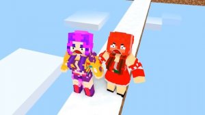 Мы застрял на ОДНОМ блоке все вместе в Майнкрафте, мультфильм