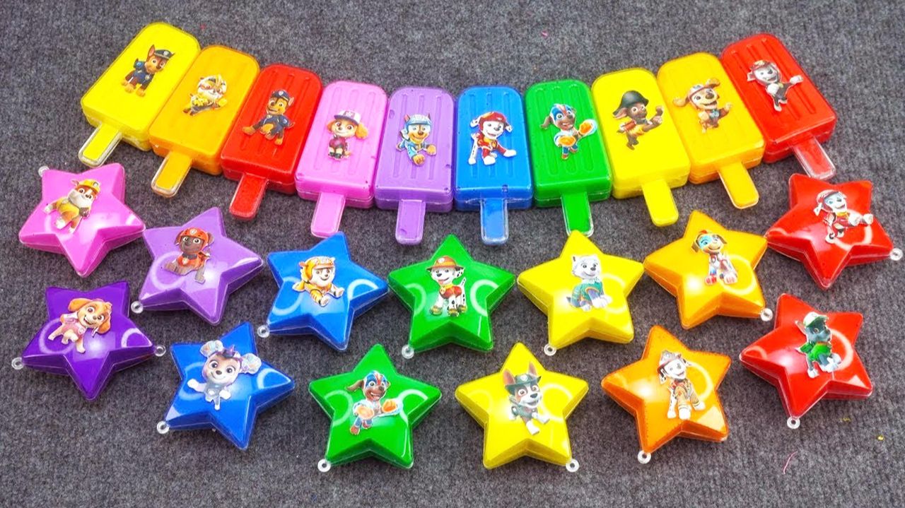 Мультики залипалки для детей.  Яркий Щенячий Патруль и разноцветный слайм. Смотреть онлайн мультики. смотреть онлайн