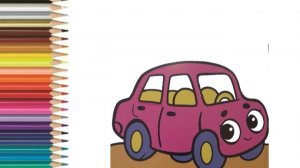 Рисуем МАШИНУ для детей | Рисунок | Мультик | Детям | Машина |