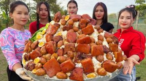 Изумительный рецепт приготовления свинины, тушеной с яйцом и рисом, по-деревенски. Кухня Азии