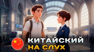Диалог на КИТАЙСКОМ (HSK2): Покупка билета | Китайский на слух для начинающих 🎧