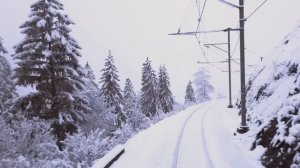 Сквозь снег на поезде