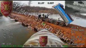 Удар по самосвалу Всу во время строительства переп через Северский Донец в районе Райгородка💥🇷🇺👊